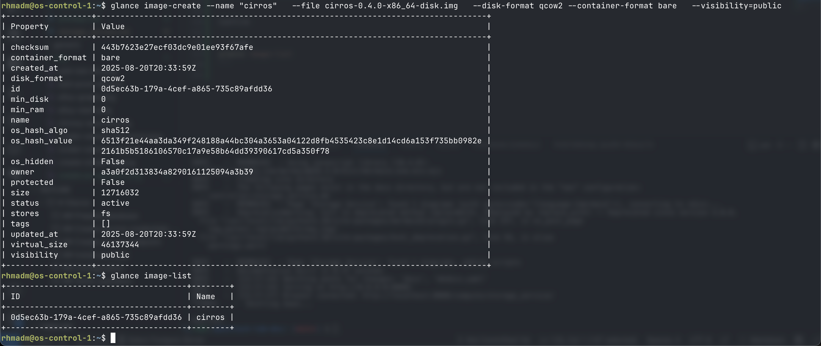 Upload image to glance